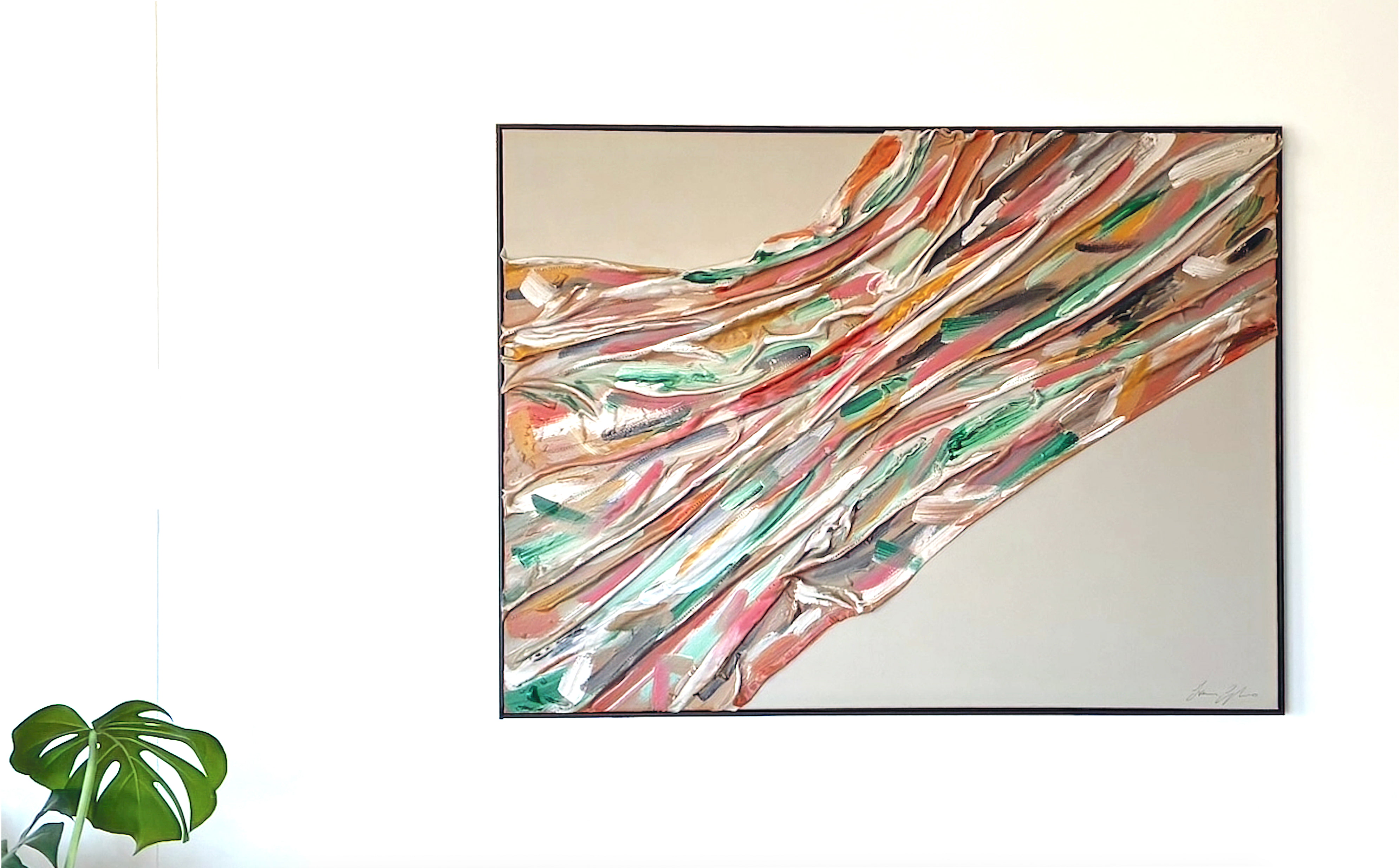 Contemporary art by Ivonne Coccaglio — acrylic and clay on canvas