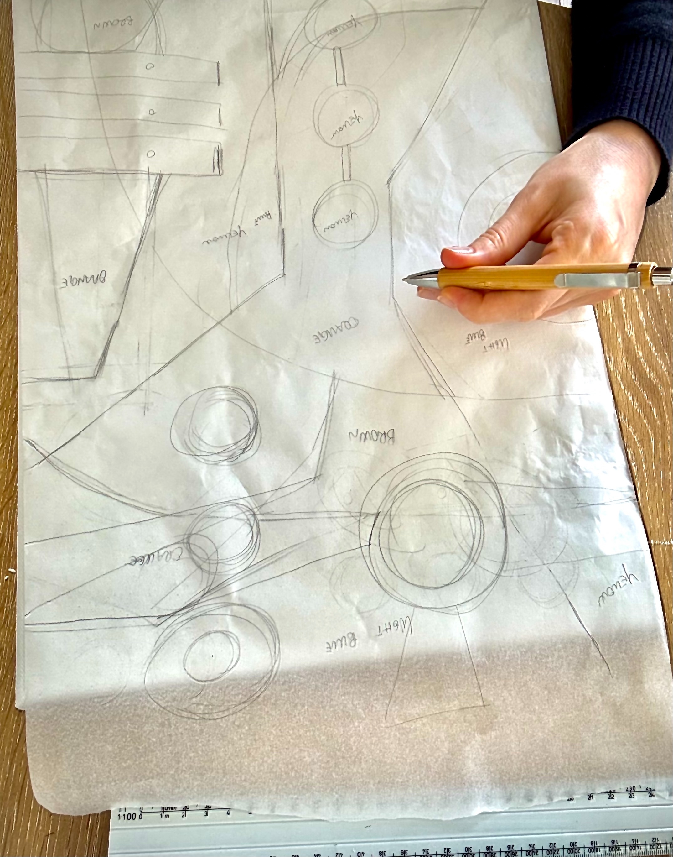 Ivonne Coccaglio art studio process — mixed media and clay on canvas